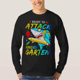 Ready To Attack Kindergarten Shark Back To School T-Shirt