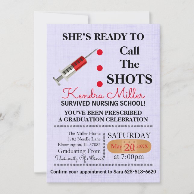 Ready To Call The Shots Graduation Invite (Front)