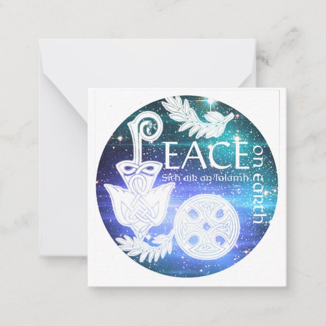 Ready to colour Celtic Mandala Christmas card (Front)