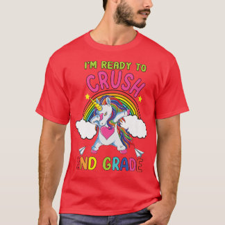 Ready To Crush 2nd Grade Dabbing Unicorn Back To S T-Shirt