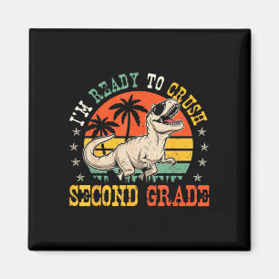 Ready to crush 2nd grade funny back to school boy magnet