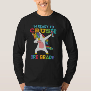 Ready to Crush 3rd Grade Cute Unicorn School Kids T-Shirt