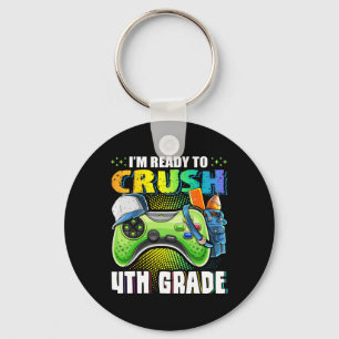 Ready To Crush 4th Grade Back To School Video Game Key Ring
