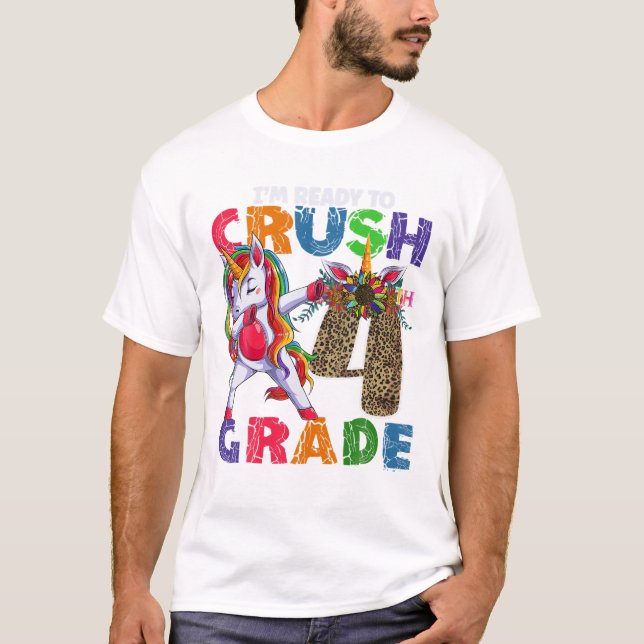 ready to crush 4th Grade Dabbing T-Shirt (Front)