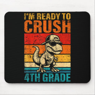 Ready to crush 4th grade dinosaur fourth grade mouse mat
