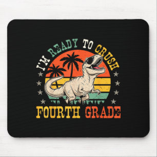 Ready to crush 4th grade funny back to school boy mouse mat