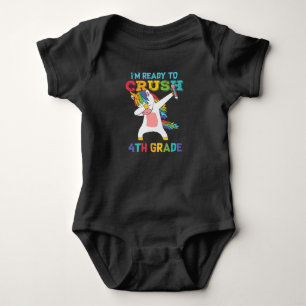 Ready to Crush 4th Grade Unicorn Back to School Baby Bodysuit