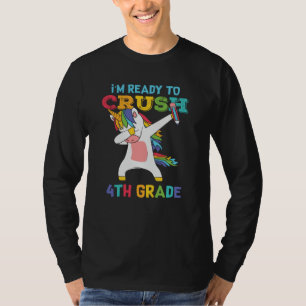 Ready to Crush 4th Grade Unicorn Back to School T-Shirt