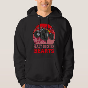 Ready To Crush Hearts Monster Truck Toddler Boys V Hoodie