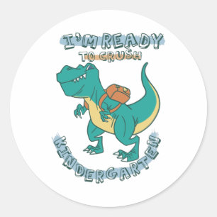 Ready to crush kindergarten classic round sticker