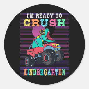 Ready to crush kindergarten classic round sticker