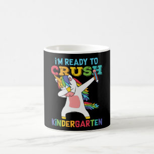 Ready to Crush Kindergarten Cute Unicorn School Coffee Mug