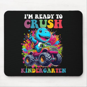 Ready To Crush Kindergarten Dinosaur Truck Design  Mouse Mat