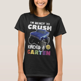 Ready To Crush Kindergarten Monster Truck Boy Back T-Shirt