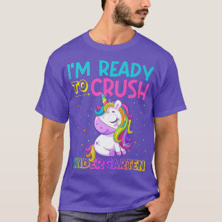 Ready To Crush Kindergarten Unicorn Back To School T-Shirt