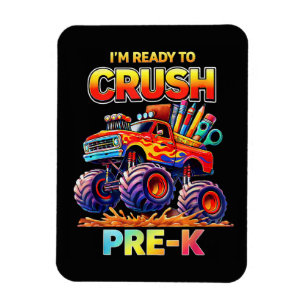 Ready to Crush Pre-K Monster Truck Back to School Magnet