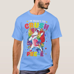 Ready To Crush Pre-K Unicorn Back to School Boys G T-Shirt