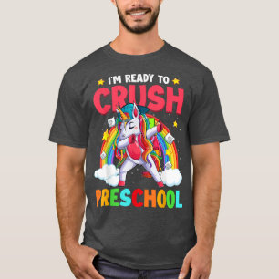 Ready To Crush Preschool Dabbing Unicorn Back to S T-Shirt