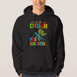Ready To Crush Preschool Rex Monster Truck Back To Hoodie