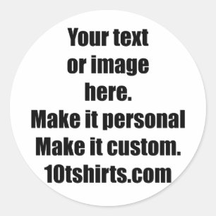 Ready to customise 3" stickers. Sheet of 6 Classic Round Sticker