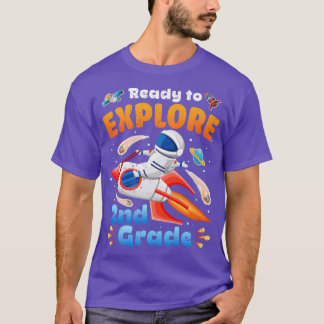 Ready to Eplore 2nd Grade Cute Astronaut Boys Girl T-Shirt