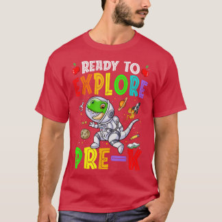 Ready to Eplore Prek Astronaut T Re Dinosaur Boys  T-Shirt