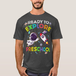 Ready to Eplore preschool Cute Astronaut Kids Boys T-Shirt