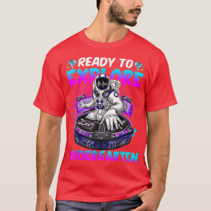 Ready To Explore Kindergarten, DJ Astronaut Back T T-Shirt