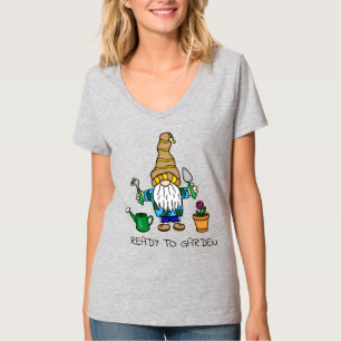 Ready to Garden Cute Gardening Gnome T-Shirt