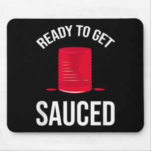 Ready To Get Sauced Funny Cranberry Sauce Thanksgi Mouse Mat