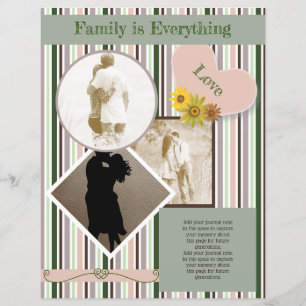 Ready to Go Striped Scrapbook Page