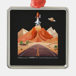 Ready to Go to Mars Metal Tree Decoration