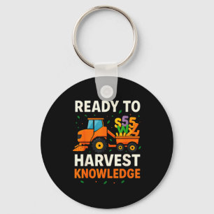 Ready To Harvest Knowledge Tractor Farmer Teacher  Key Ring