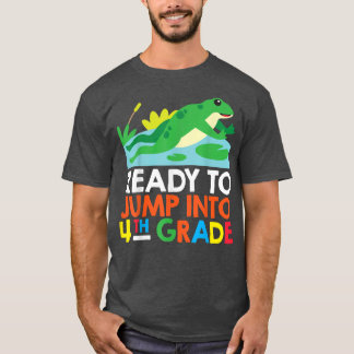 Ready To Jump Into 4th Grade Frog Back To School B T-Shirt