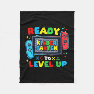 Ready to level up gamer kindergarten boys back to fleece blanket