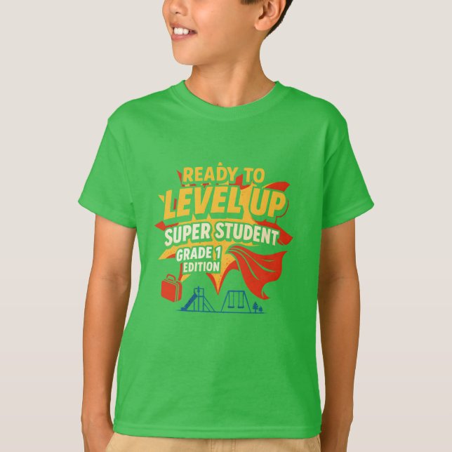 Ready to Level Up School T-Shirt (Front)