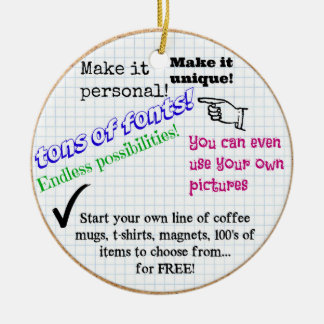 Ready to personalize with pics and/or text ceramic tree decoration