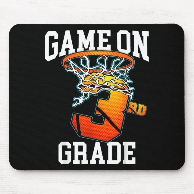 Ready To Play 3rd Grade Basball Back To School Mouse Mat (Front)