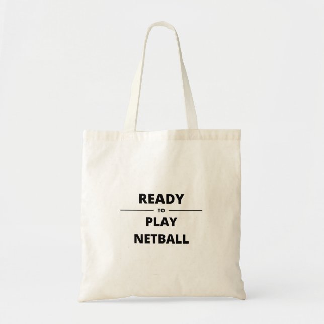 READY TO PLAY NETBALL TOTE BAG (Front)