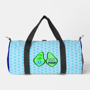 Ready to Poop Baby Boy Blue Pea Diaper Bag