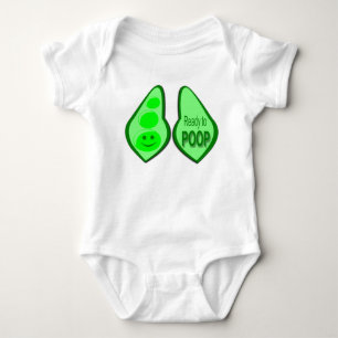 Ready to Poop Baby Green Pea Bodysuit