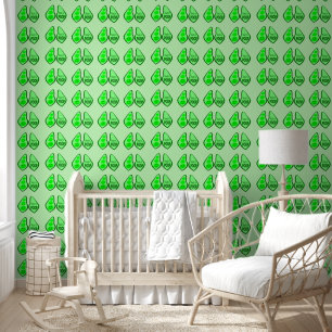 Ready to Poop New Baby Funny Green Pea Patterned Wallpaper