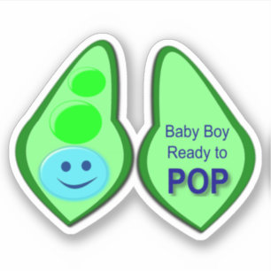 Ready to Pop Baby Boy Blue Pea