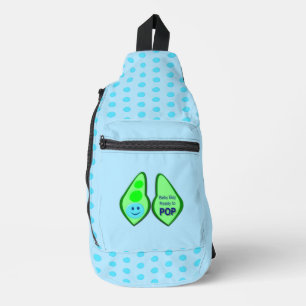 Ready to Pop Baby Boy Blue Pea Sling Bag