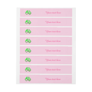 Ready to Pop Baby Girl Pink Pea Custom Wraparound Address Label