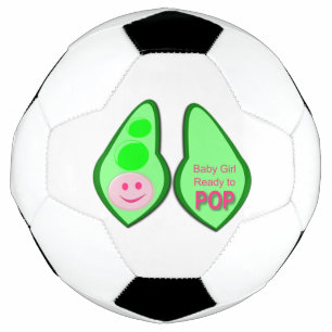 Ready to Pop Baby Girl Pink Pea Football