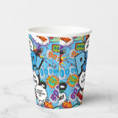 Ready to Pop Baby Shower Blue Comic Book Paper Cups (Right)