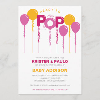 Ready To Pop Baby Shower Invitation