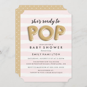 Ready To Pop   Baby Shower Invitation