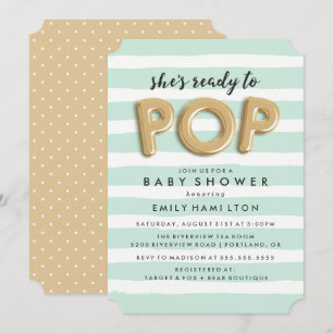 Ready To Pop Baby Shower Invitation